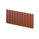 Профнастил С21 1051/1000x0,4 мм эконом, 8004 медно-коричневый глянцевый