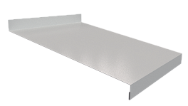 Отлив простой 20х250х20 мм, 9005 черный янтарь глянцевый