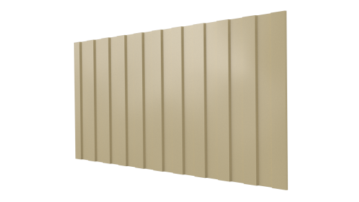 Профнастил С8 1200/1150x0,45 мм, 1014 слоновая кость глянцевый