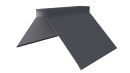Конёк фигурный 150x150x2000 мм, 7024 графитовый серый стальной бархат