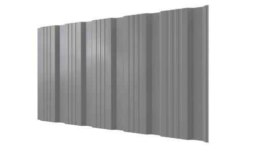 Профнастил К20 1195/1130x0,4 мм эконом, 9006 бело-алюминиевый глянцевый