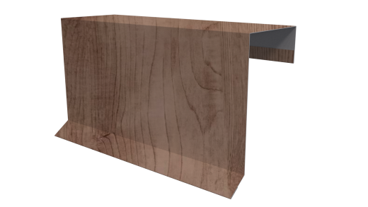 Планка торцевая фальц 65x97 мм, Орех 3D