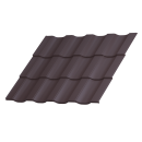 Металлочерепица Геркулес 25 1200/1150x0,5 мм, 8017 шоколадно-коричневый матовый