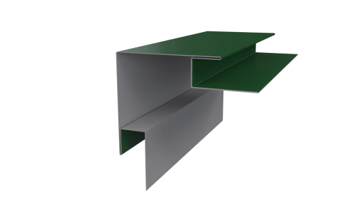 Планка угла наружного сложная 75x75x2000 мм, 6002 лиственно-зеленый глянцевый
