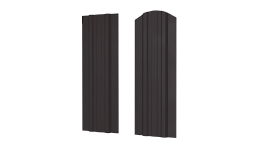 Штакетник Евротрапеция 110x0,45 мм, 8019 серо-коричневый глянцевый