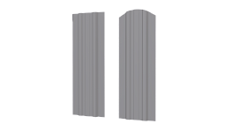 Штакетник Евротрапеция 110x0,4 мм, 9006 бело-алюминиевый глянцевый