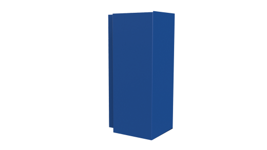 Планка угла наружного сложная Блок-хаус 110x110x2000 мм, 5005 сигнальный синий глянцевый