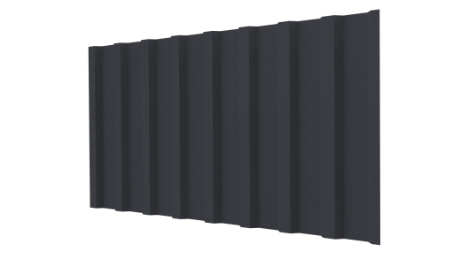 Профнастил С20B 1150/1100x0,5 мм, 7024 графитовый серый стальной бархат