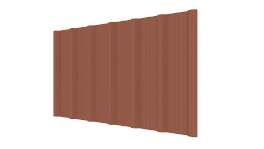 Профнастил НС16 1150/1100x0,5 мм, 8004 медно-коричневый матовый