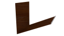 Планка примыкания верхняя к трубе фальц 250x210 мм, Золотистый дуб 3D