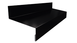 Отлив простой 20х50х20 мм, 9006 бело-алюминиевый глянцевый