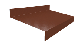 Отлив простой 20х100х20 мм, 8017 шоколадно-коричневый глянцевый