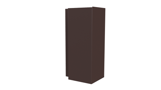 Планка угла наружного сложная Блок-хаус 110x110x2000 мм, 8017 шоколадно-коричневый глянцевый