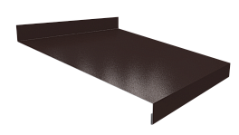 Отлив простой 20х200х20 мм, 8019 серо-коричневый глянцевый