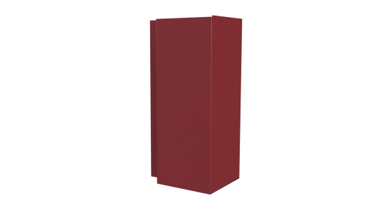 Планка угла наружного сложная Блок-хаус 110x110x2000 мм, 3011 коричнево-красный глянцевый