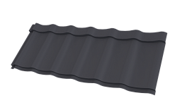 Металлочерепица Супермонтеррей 1180/1100x0,5 мм, 7024 графитовый серый стальной бархат