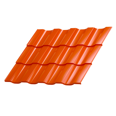 Профиль Орион 25 1200/1150x0,45 мм, 2004 оранжевый глянцевый