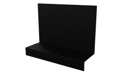 Примывание боковое фальц 25x65x130 мм, 9005 черный янтарь матовый