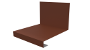 Планка примыкания нижняя к трубе фальц 140x200 мм, 8004 медно-коричневый матовый