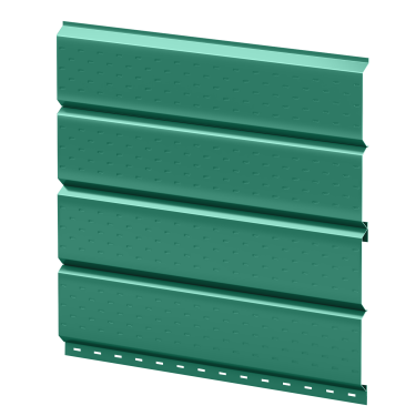 Софит Л-брус перфорированный 264/241x0,45 мм, 6005 зеленый мох глянцевый