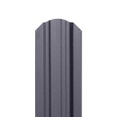 Штакетник Евротрапеция 117x0,45 мм, 7024 графитовый серый матовый