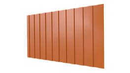 Профнастил С8 1200/1150x0,45 мм, 2011 насыщенный оранжевый глянцевый