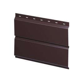Металлосайдинг Л-брус 264/240x0,45 мм, 8017 шоколадно-коричневый глянцевый