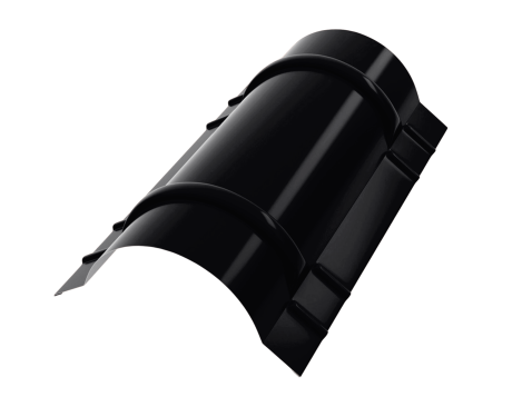 Конёк круглый R110x2000 мм, 9005 черный янтарь глянцевый