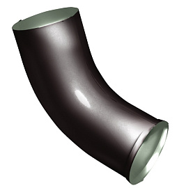 Колено стока 90 мм, 8017 шоколадно-коричневый