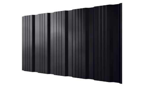 Профнастил К20 1195/1130x0,3 мм, 9005 черный янтарь глянцевый