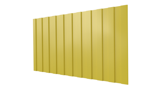 Профнастил С8 1200/1150x0,65 мм, 1018 цинково-желтый глянцевый