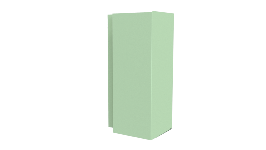 Планка угла наружного сложная Блок-хаус 110x110x2000 мм, 6019 бело-зеленый глянцевый