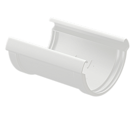 Соединитель желобов 120 мм, 9003 пломбир