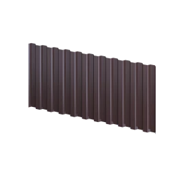 Профнастил С21 1051/1000x0,5 мм, 8017 шоколадно-коричневый глянцевый