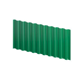 Профнастил С21 1051/1000x0,7 мм, 6029 мятно-зеленый глянцевый