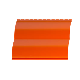 Металлосайдинг Блок хаус 383/355x0,5 мм, 2004 оранжевый глянцевый