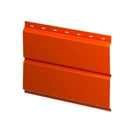 Металлосайдинг Л-брус 264/240x0,45 мм, 2004 оранжевый глянцевый