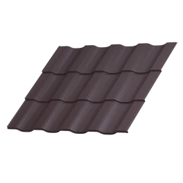 Металлочерепица Геркулес 25 1200/1150x0,5 мм, 8017 шоколадно-коричневый матовый
