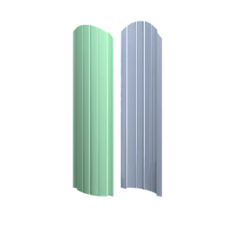 Штакетник Европланка Престиж 131x0,4 мм, 6019 бело-зеленый глянцевый