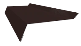 Планка примыкания в штробу 20x60x10 мм, 8017 шоколадно-коричневый глянцевый