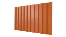 Профнастил С21 1051/1000x0,65 мм, 2011 насыщенный оранжевый глянцевый