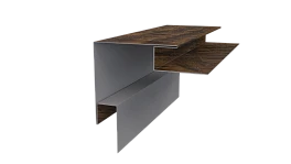 Планка угла наружного сложная Блок-хаус 110x110x2000 мм, Дуб Локарно 3D