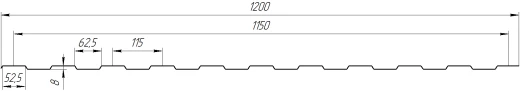 Профнастил С8 1200/1150x0,5 мм, 8019 серо-коричневый матовый