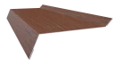 Планка примыкания в штробу 20x60x10 мм, Золотой орех 3D