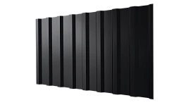 Профнастил С20B 1150/1100x0,4 мм, 9005 черный янтарь глянцевый