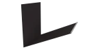 Планка примыкания верхняя к трубе фальц 250x210 мм, 8019 серо-коричневый глянцевый