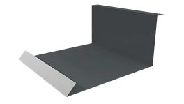 Планка примыкания нижняя 100x200x2000 мм, 7011 железно-серый глянцевый