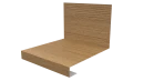 Планка примыкания нижняя к трубе фальц 140x200 мм, Орех 3D