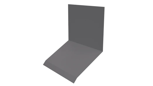 Планка примыкания верхняя к стене фальц 150x130x20 мм, 7004 сигнальный серый глянцевый