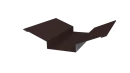 Планка ендовы верхняя 76x76x2000 мм, 8017 шоколадно-коричневый стальной бархат